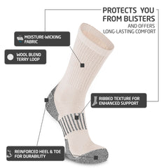 HOT FEET socks moisture-wicking technology keeps feet dry during activity