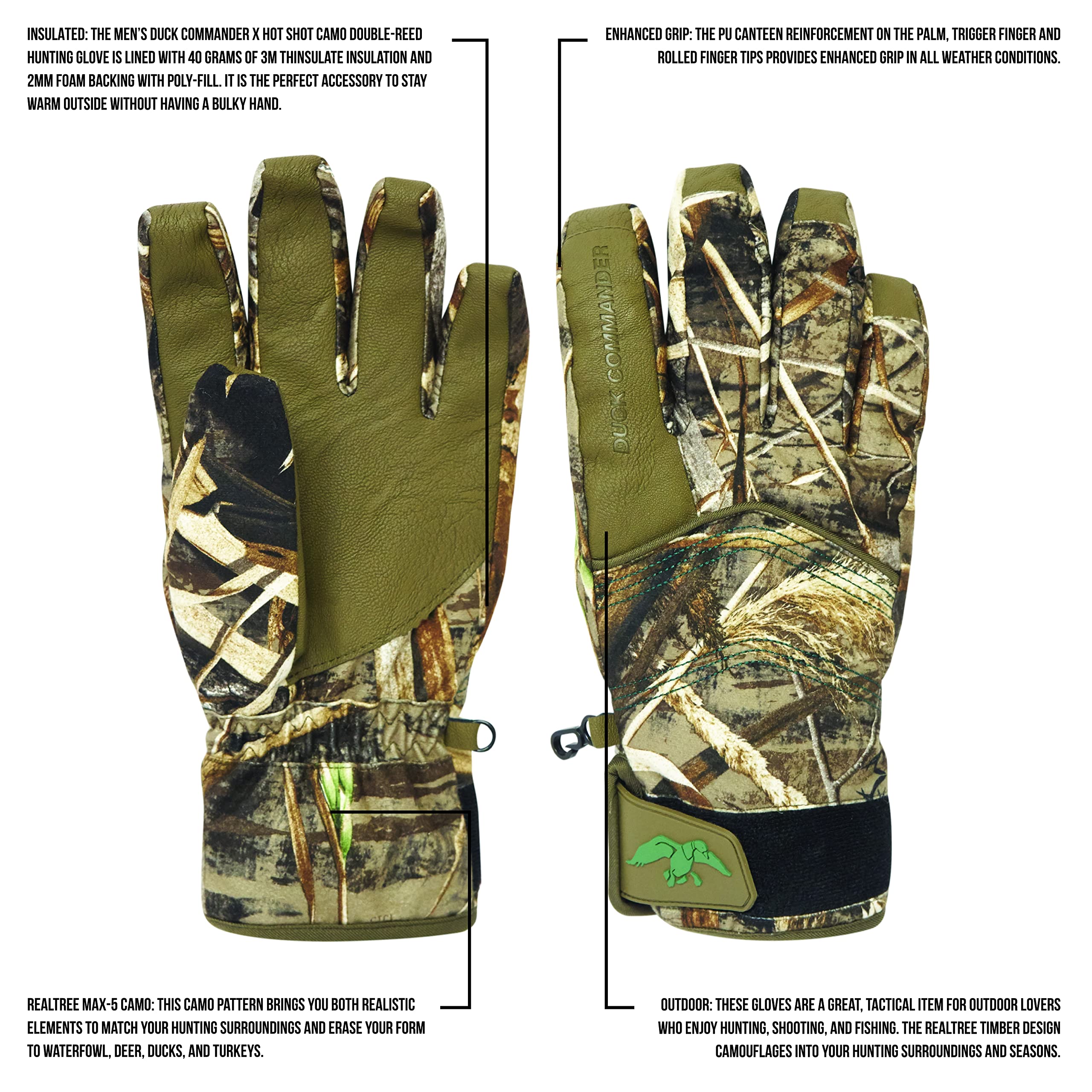 HOT SHOT Duck Commander glove waterproof keeps hands dry in rain or snow