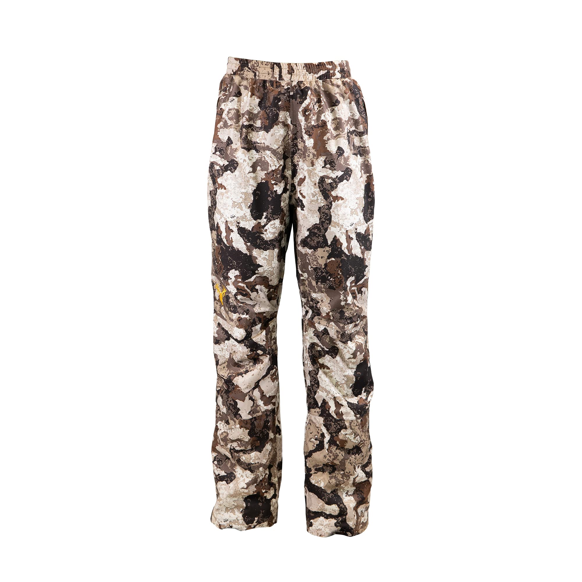 HOT SHOT men's camo rain pant fabric detail shows quiet micro tricot weave for stealth