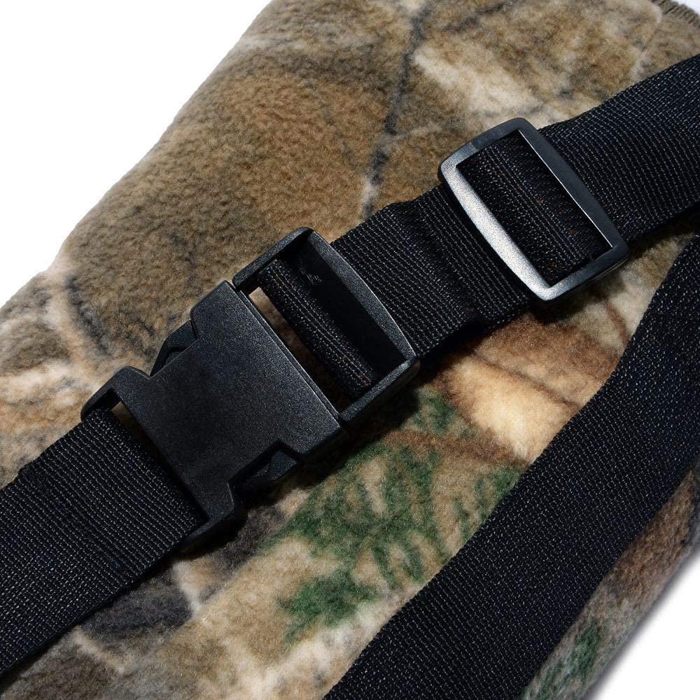 HOT SHOT Razorback reversible muff, angle view, two-look versatility for concealment.