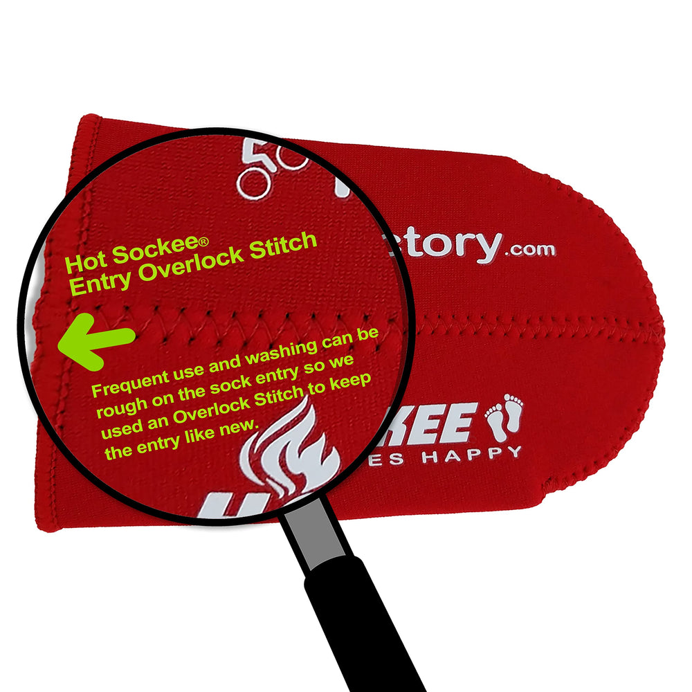 Hot Sockee seam-free interior toe warmers for smooth, comfortable wear.