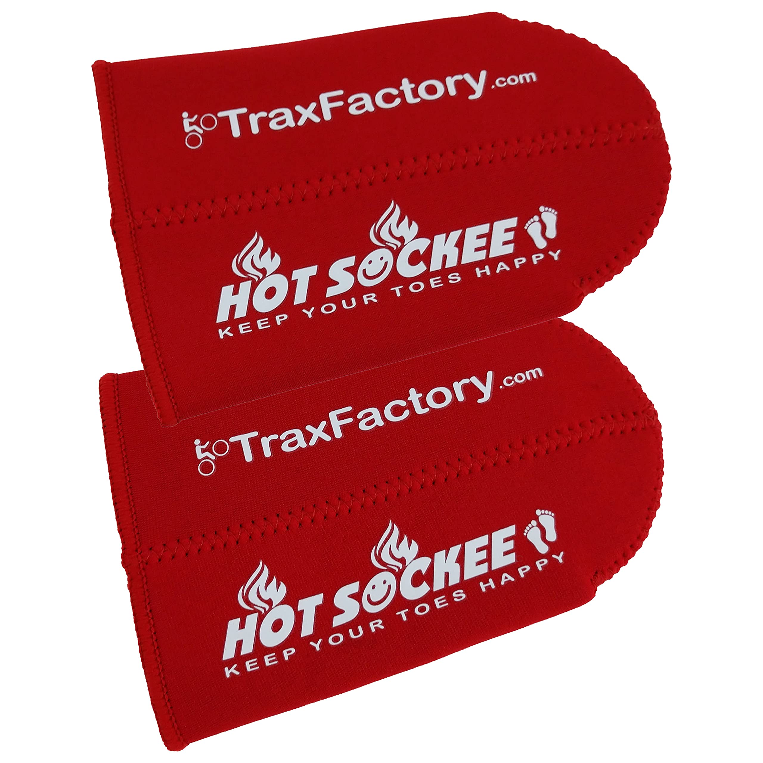 Hot Sockee toe warmers with three sizes help find the right fit using the chart.