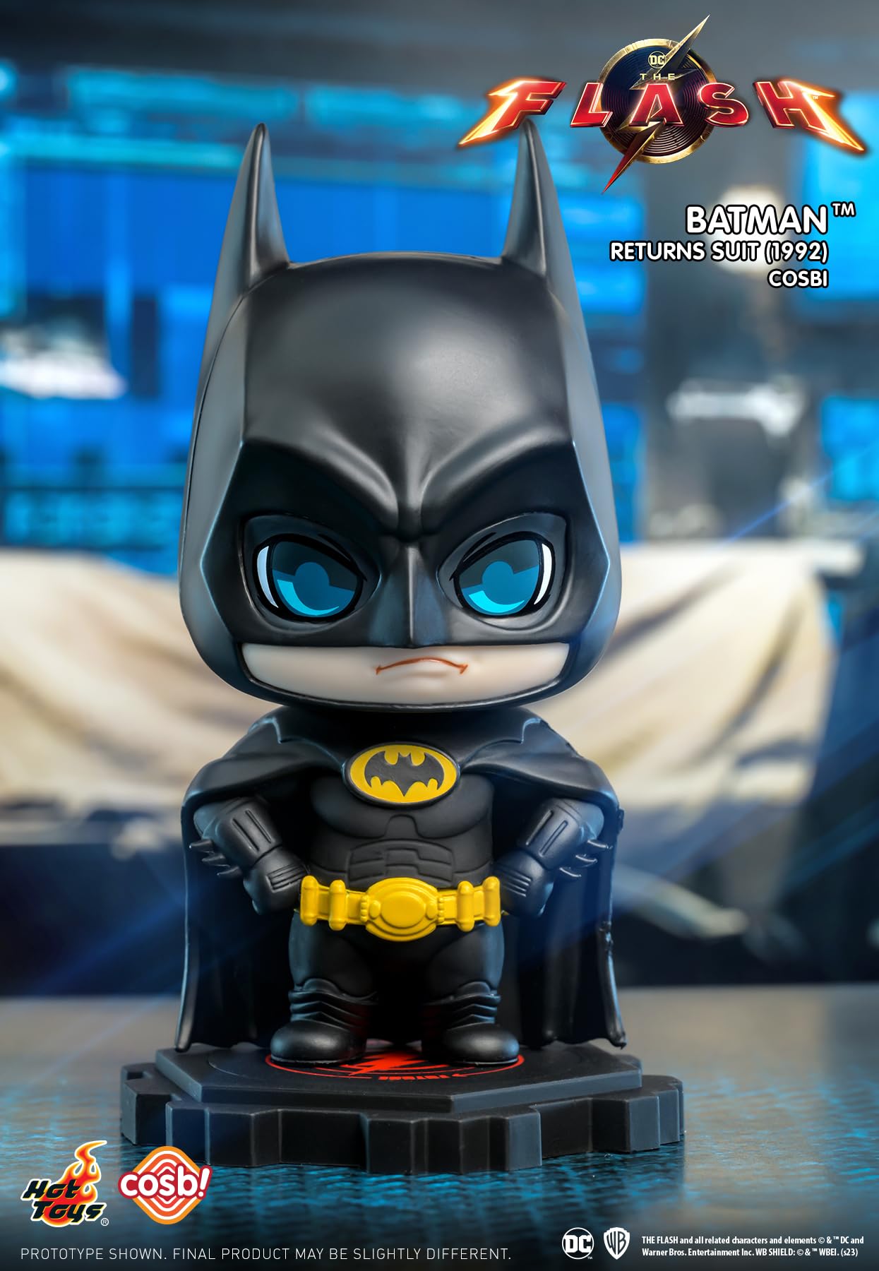 Hot Toys Kosubi The Flash Series 1 Batman Blue & Gray suit for contrast on shelves.