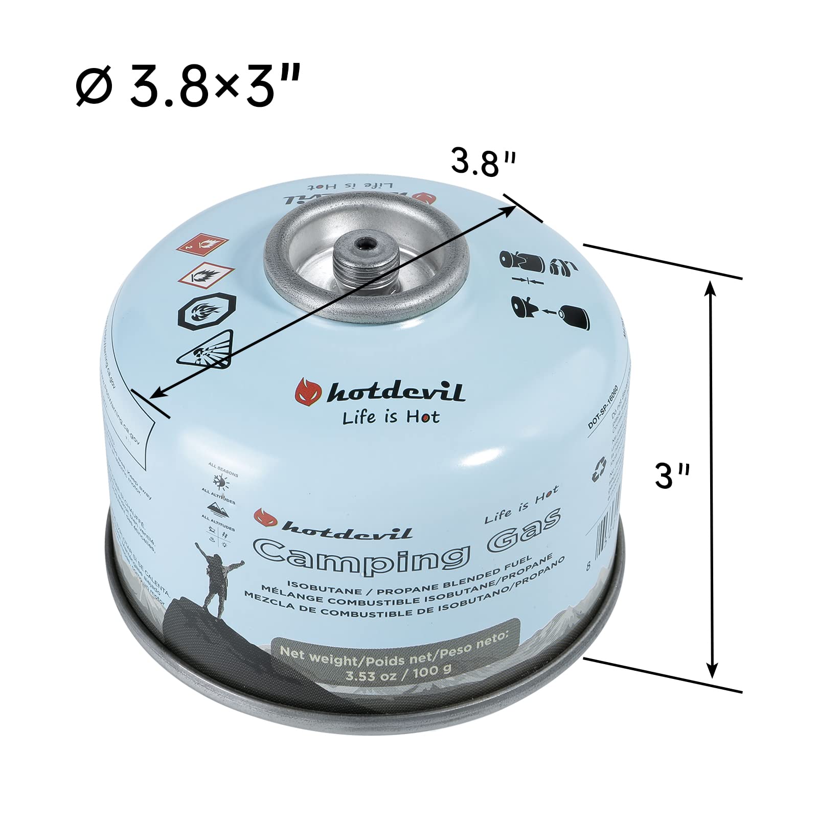 Hotdevil all-season fuel performance shown for varied outdoor conditions.