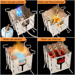 Hotdevil solo stove in-use on campfire enables versatile cooking.