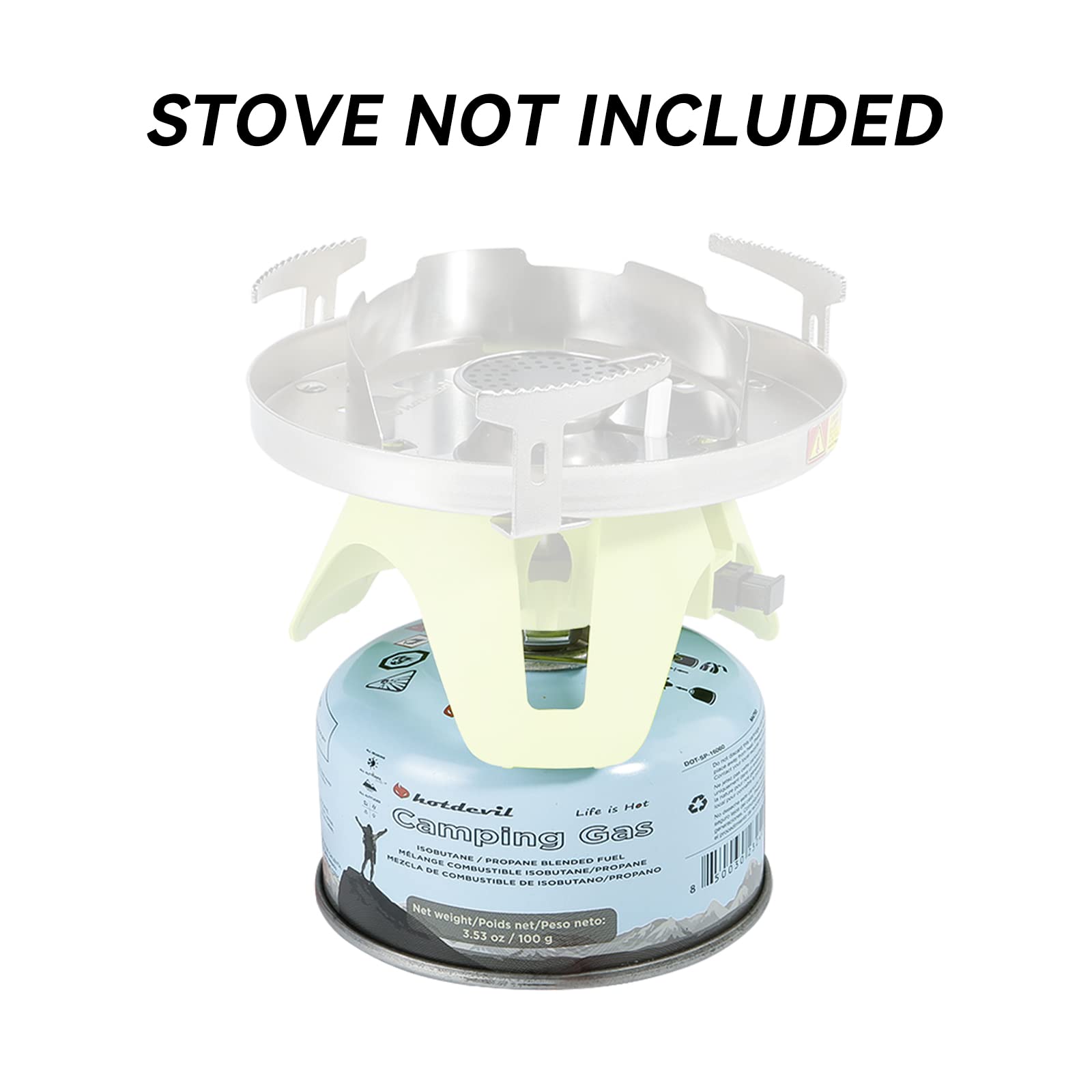 Hotdevil universal stove compatibility with screw-on fittings.