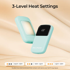 Hotdot AI Hand Warmers LED display shows real-time temp and battery