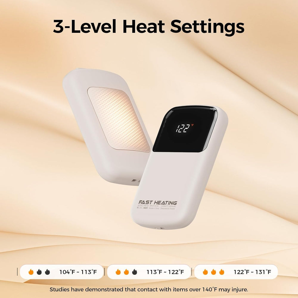 Hotdot AI Hand Warmers Pack side view highlights slim, ergonomic design for comfortable grip.
