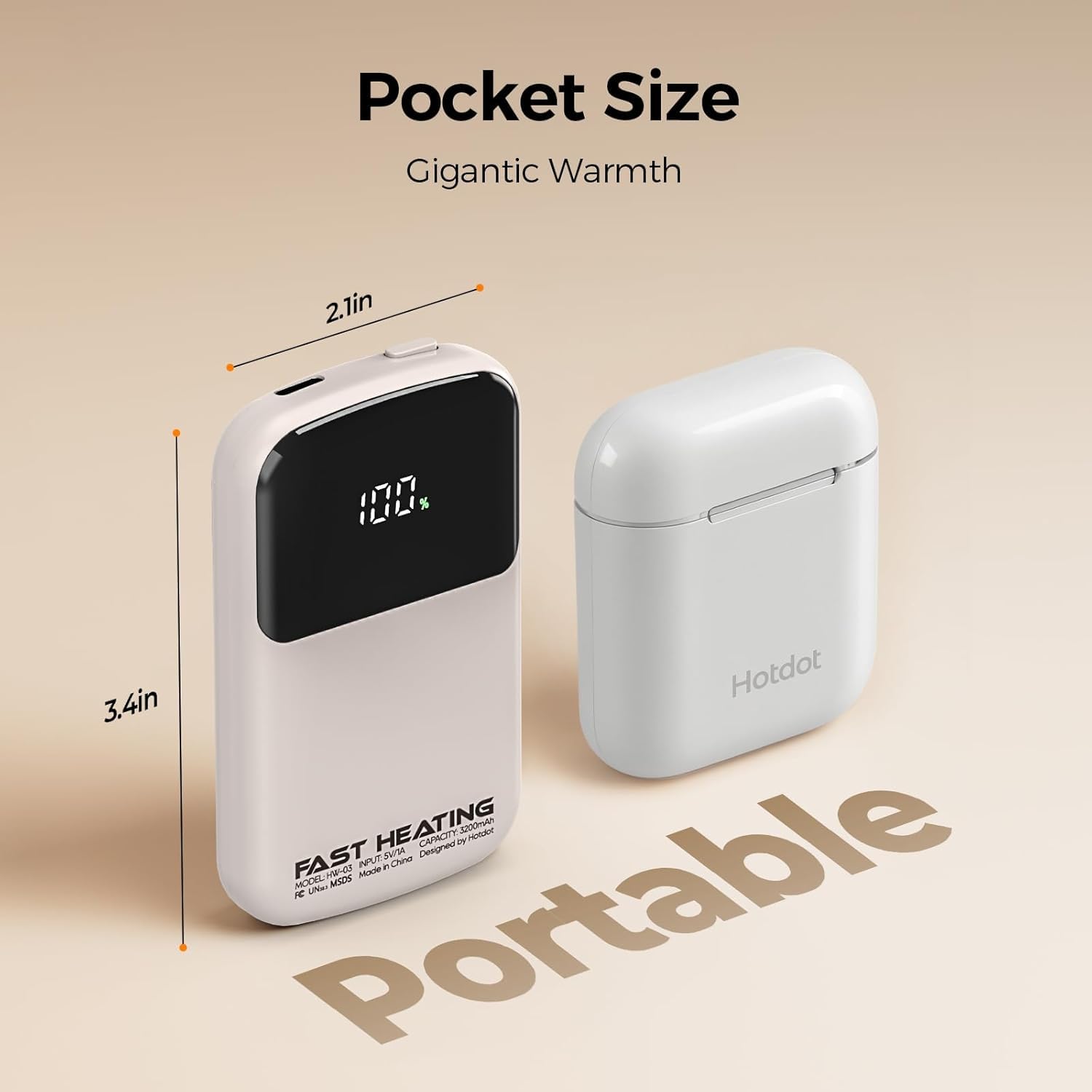 Hotdot Hand Warmers Rechargeable Temps Display captures real-time heat output for reliable all-day warmth.