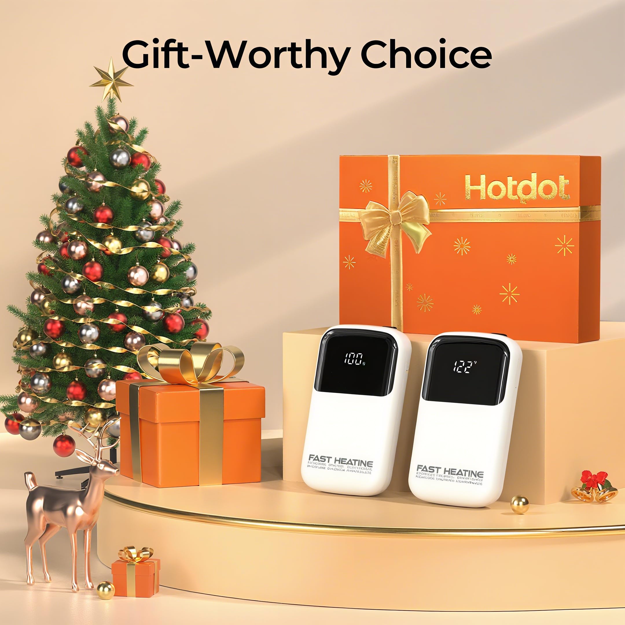 Hotdot Outdoor-Use Winter Activity promo image suggests reliable warmth during sports and travel.