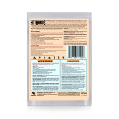 HotHands adhesive back secured to clothing for hands‑free warmth