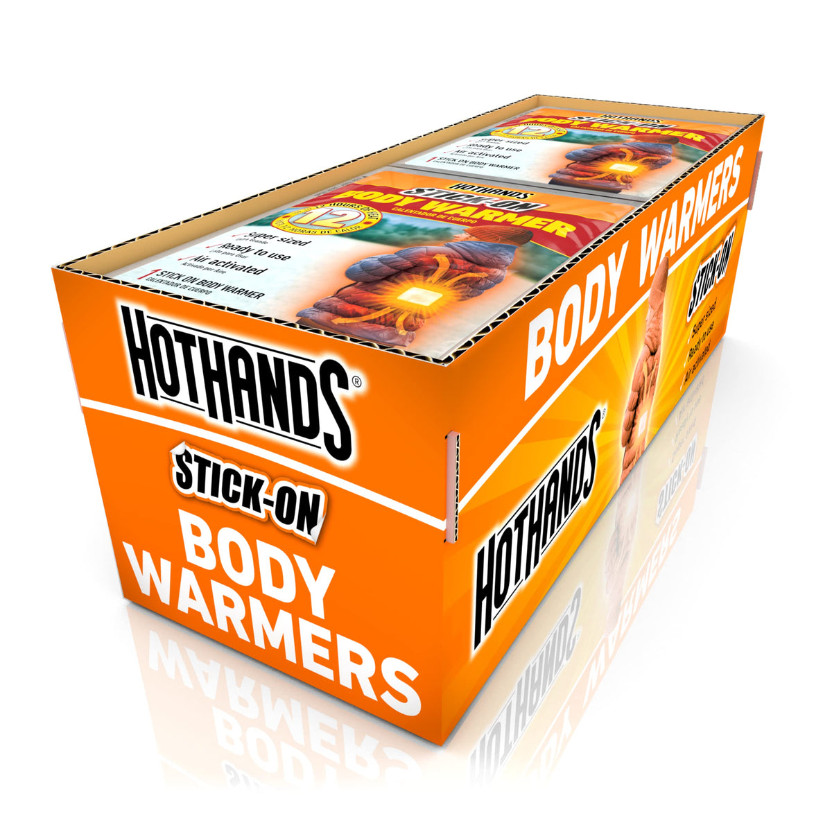 HotHands adhesive body warmer 40-count pack for portable warmth during outdoor activities