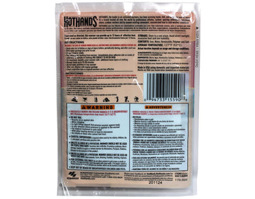 HotHands body warmer activation by air used with gloves or pockets for portable heat