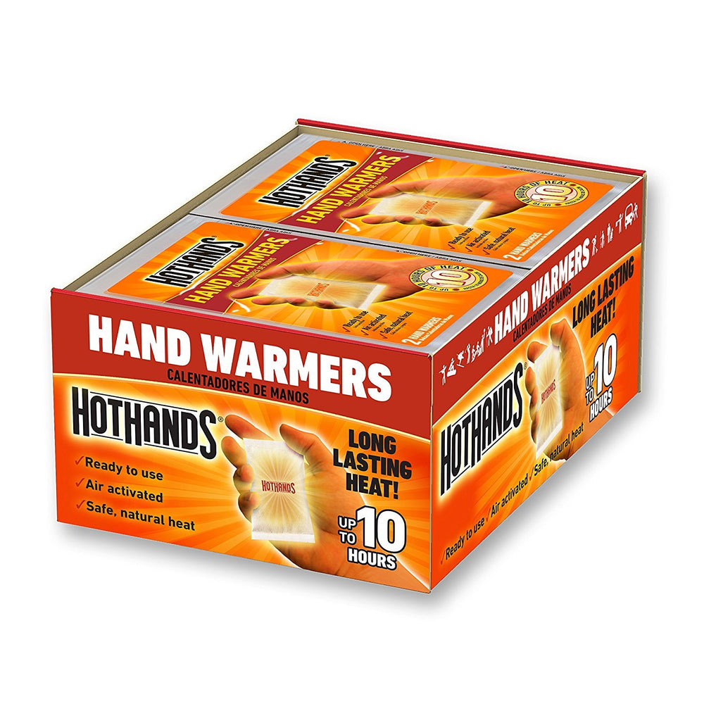 HotHands hand warmers pack keeps hands warm during outdoor activities.