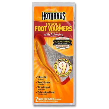 HotHands insole warmer with adhesive providing long-lasting odorless warmth for feet