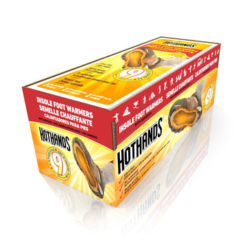 HotHands insoles full-length heat provide continuous warmth for the whole foot during outdoor activities.