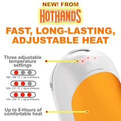 HotHands rechargeable hand warmers offer up to eight hours of warmth per charge.