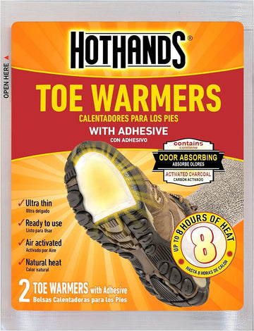 HotHands Toe Warmers activation demonstrates quick warmth initiation.