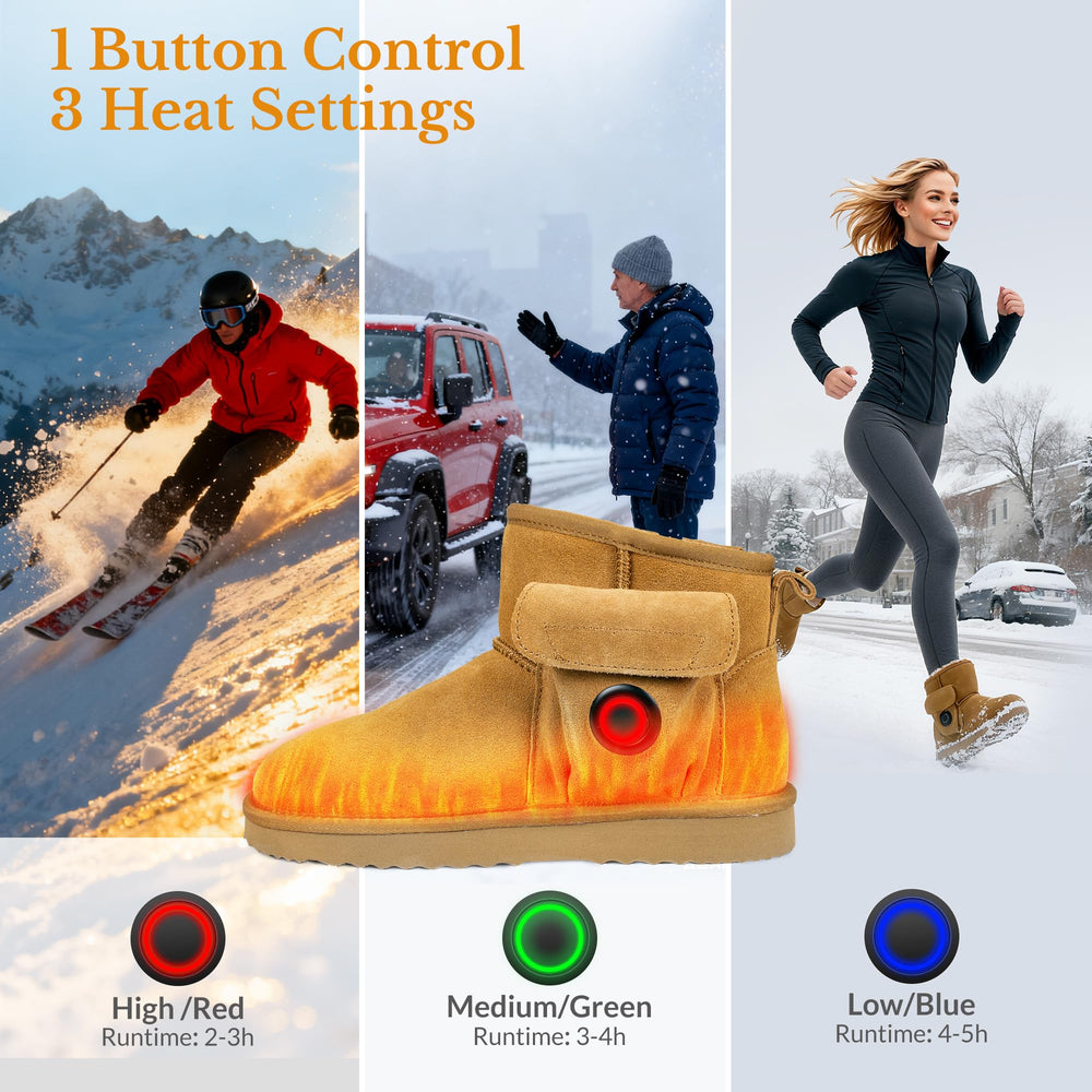 HOTHUGZ heated boots EVA sole offers slip resistance on slick surfaces