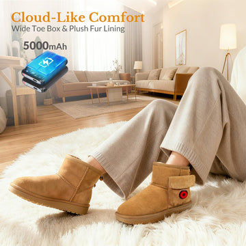HOTHUGZ heated footwear—USB wireless design keeps hands free.