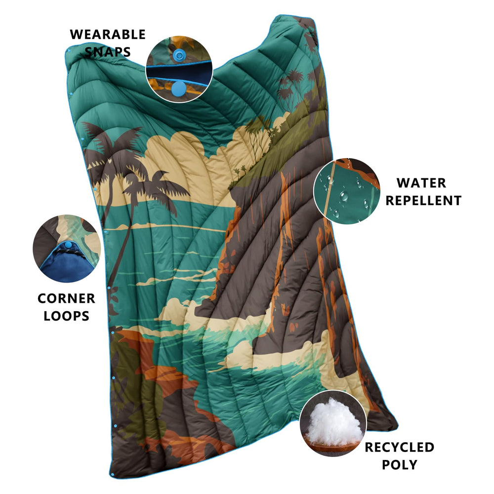 Hotkoko blanket outdoors during a family picnic for versatile use.