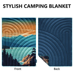 hotkoko camping blanket two connected to form a double sleeping bag