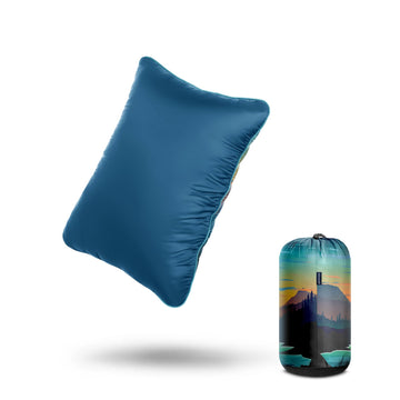 hotkoko camping pillow in tent setup highlights ergonomic support on uneven ground