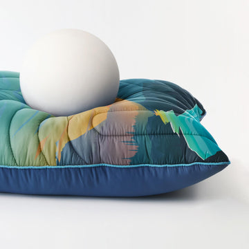 hotkoko camping pillow on airplane illustrates portable comfort during long flights