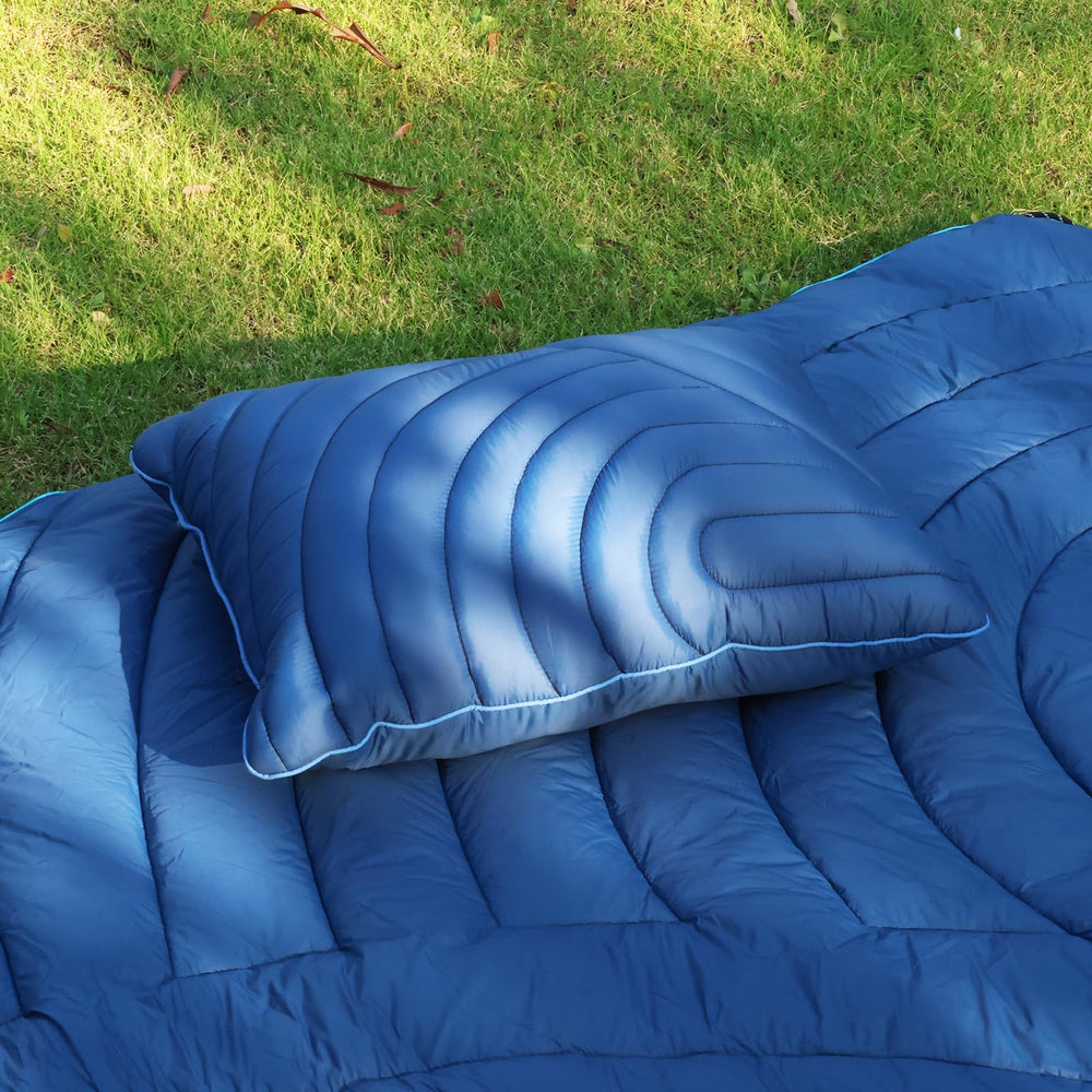 Hotkoko camping pillow uses-tent-plane-beach-car demonstrates versatile comfort anywhere.