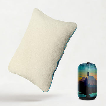 Hotkoko camping pillow with waterproof coating resists dust and sand outdoors.