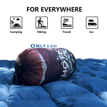 hotkoko down camping blanket 650 fill warmth provides light toasty nights