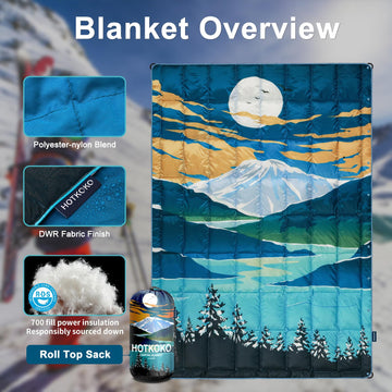 Hotkoko blanket worn as shawl for chilly outdoor moments.