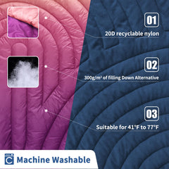 Hotkoko blanket used as multifunctional comforter and rug for picnics.
