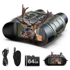 HOTPEAK night vision goggles front view offering crisp nighttime clarity for wildlife observation.