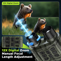 HOTPEAK night vision goggles in use while camping demonstrate practical hands-free night navigation.