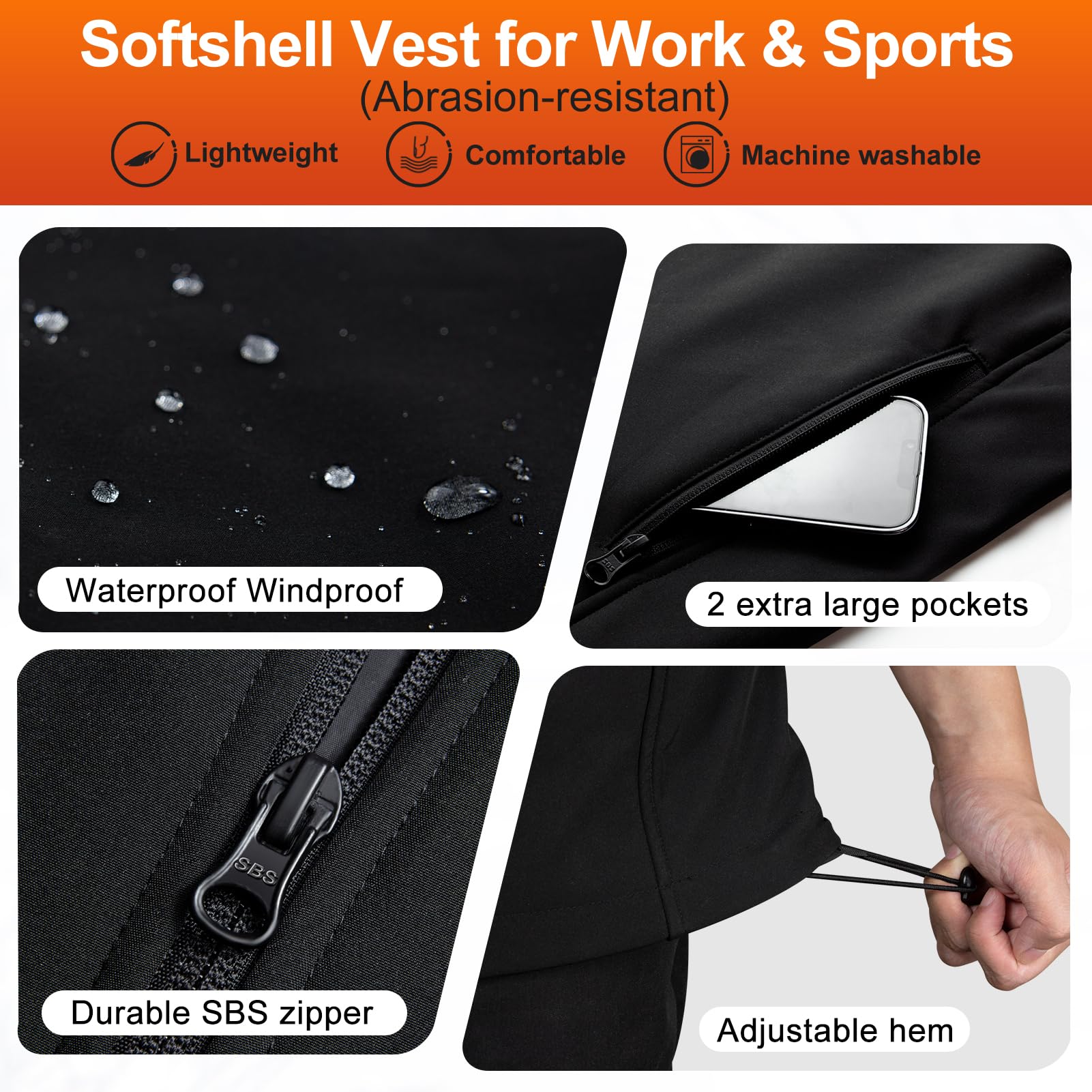 Hotrego vest in use while skiing demonstrates flexible warmth on the go