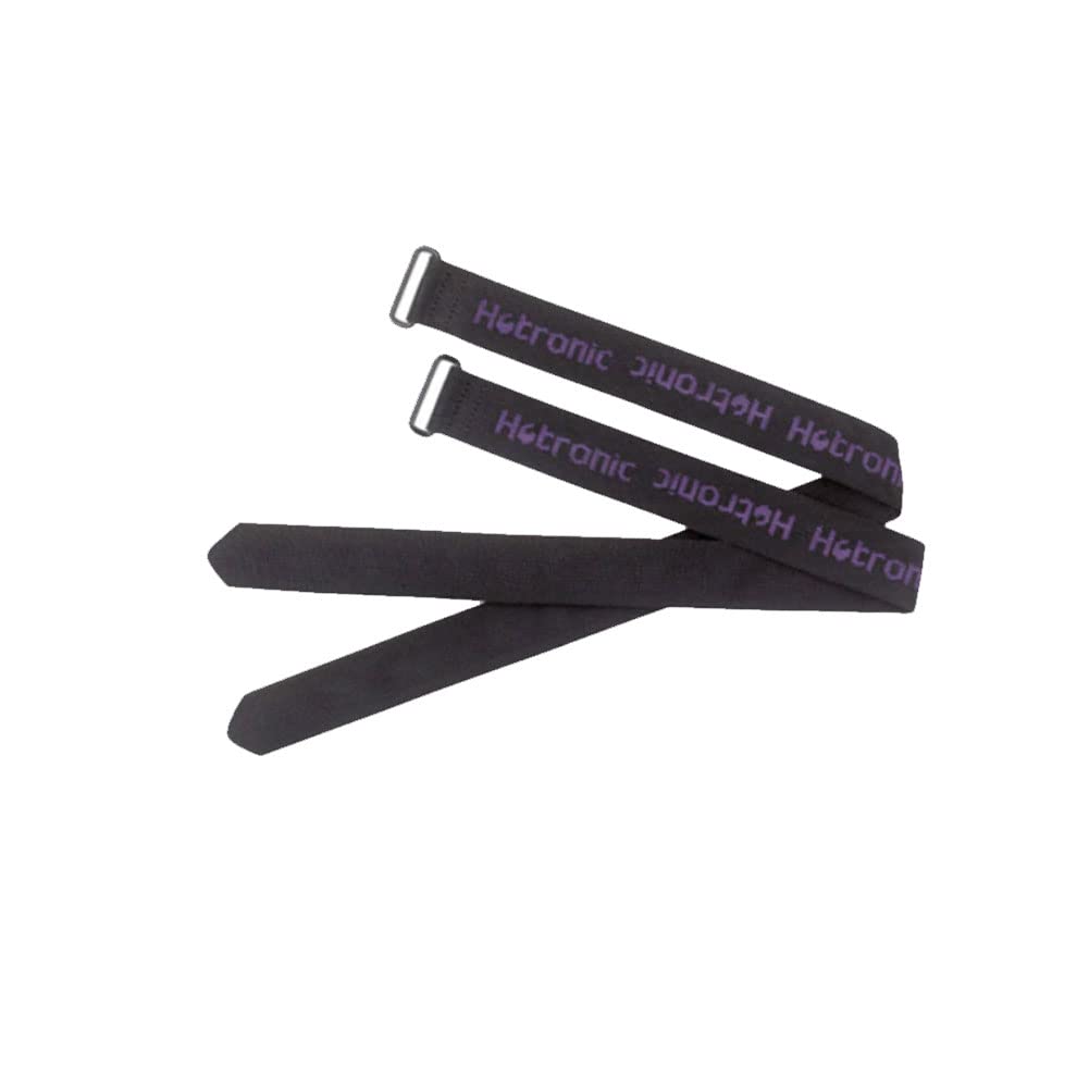 Hotronic black Velcro strap secures a battery pack to a ski boot for secure on-slope use