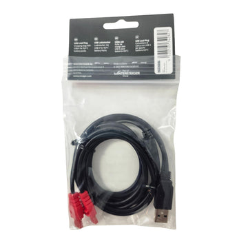 Hotronic USB Load Plug Cable XLP C battery-pack compatibility graphic indicates model-specific fit.