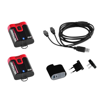 Hotronic XLP 2C BT Power Set with compact battery packs for all-day warmth on the slopes
