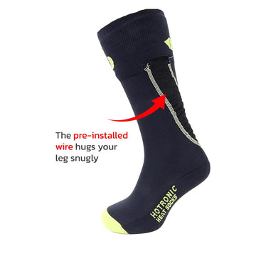 Hotronic XLP PFI 30 Classic Thin Heat Socks packaging ready for storage or replacement.