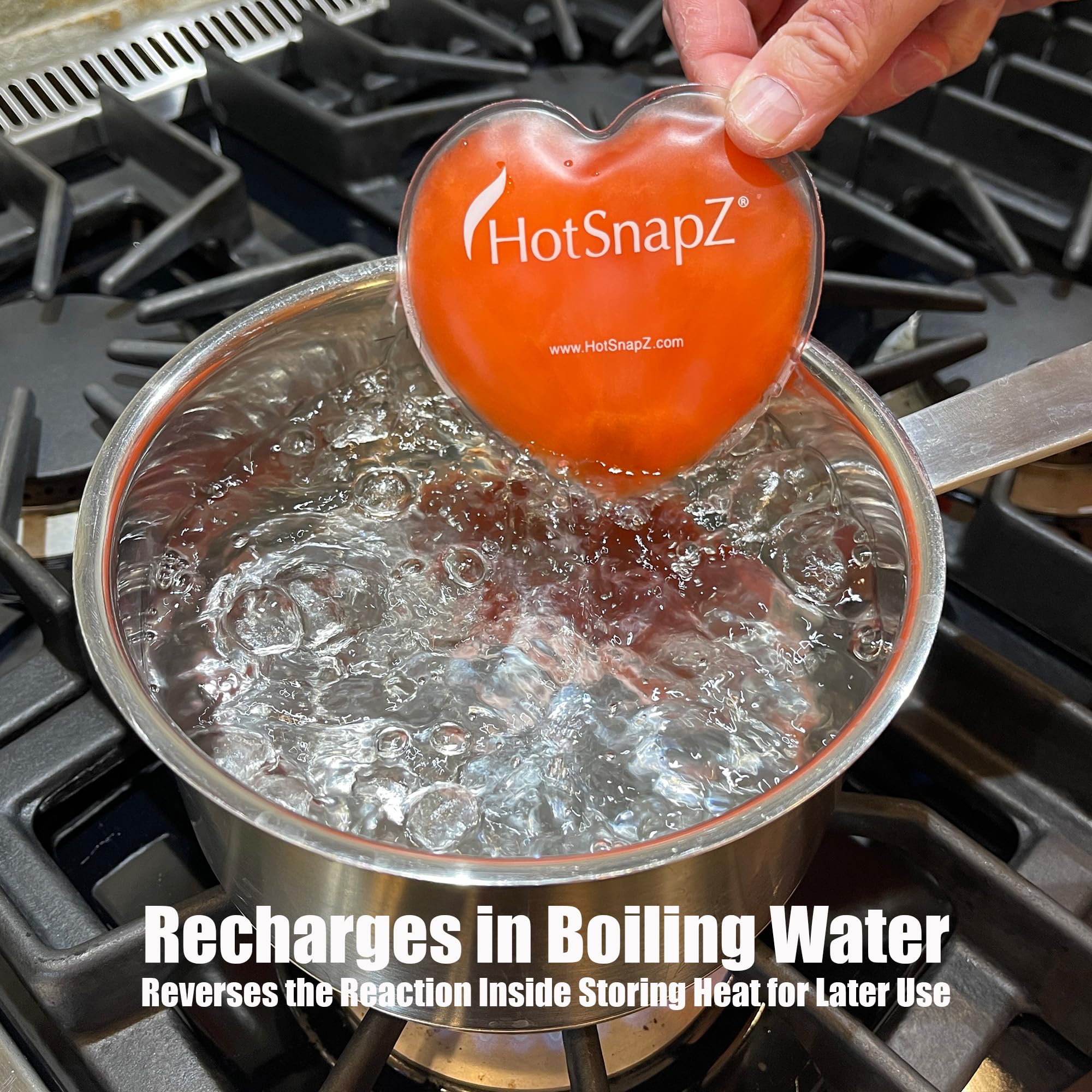 HotSnapZ heart-shaped design providing comforting heat in a compact form