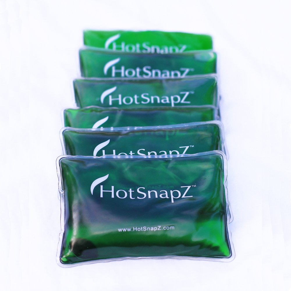 HotSnapZ instant-heat hand warmer providing quick warmth without electricity.