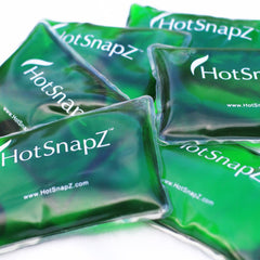 HotSnapZ reusable pocket hand warmer shown in compact form for on-the-go warmth.