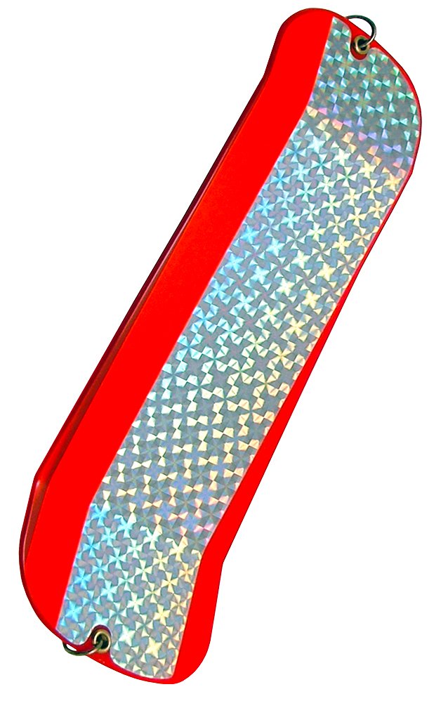 Hot Spot 584 Stryper Flasher Red on Red attracts salmon with bright color and flash