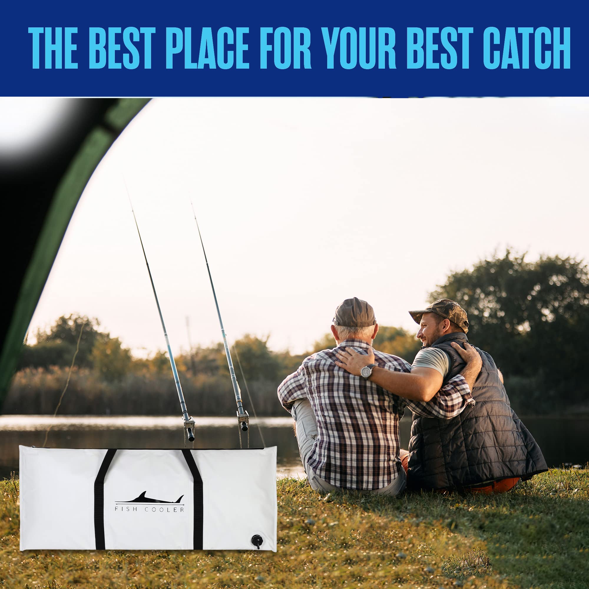 Houseables fish bag drainage valve for simple cleanup after trips.