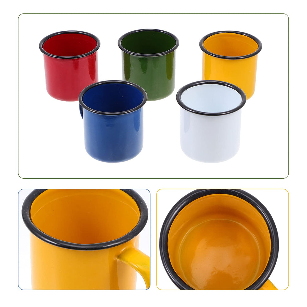 Housoutil enamel cup for outdoor use, durable and easy to clean