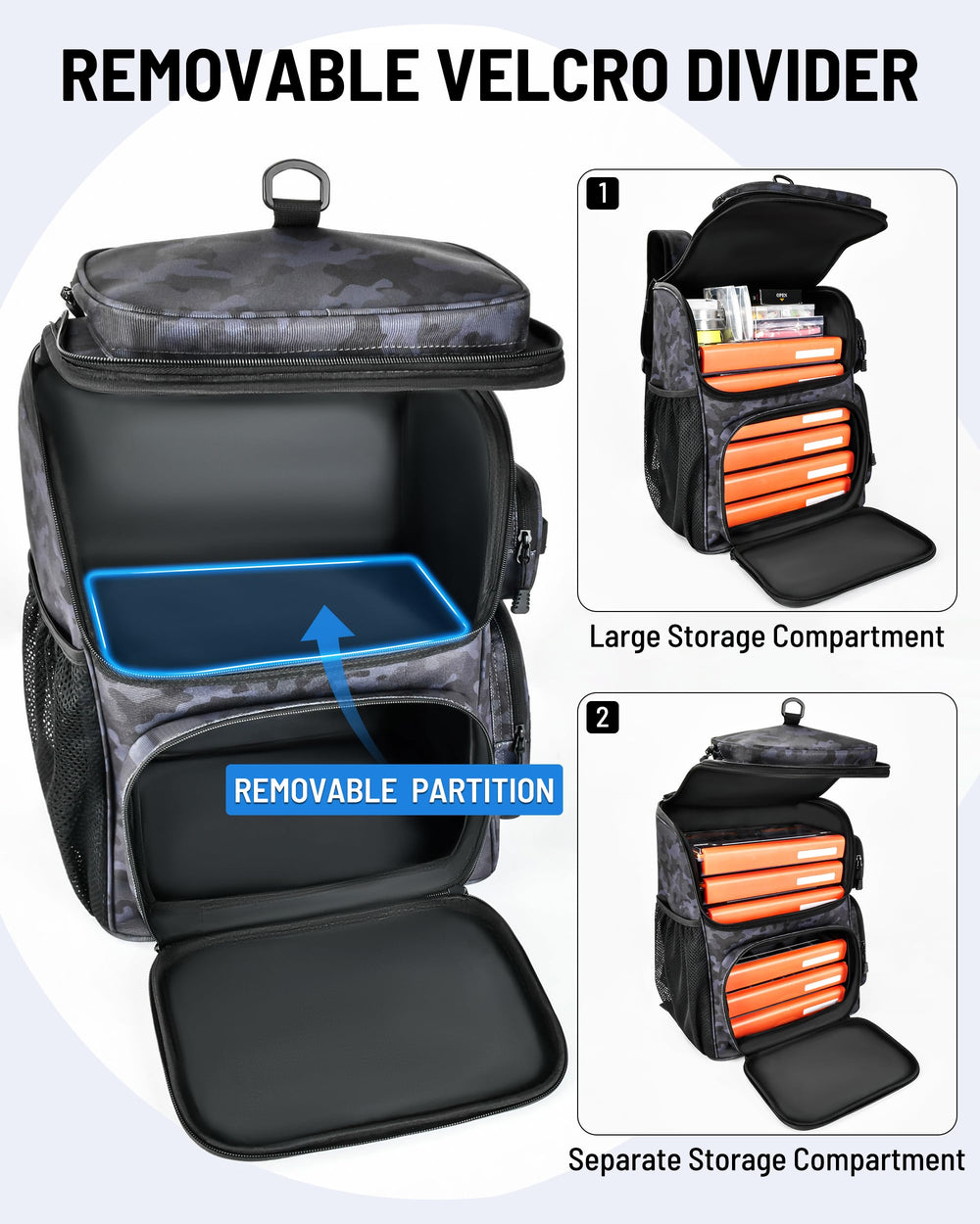 Ergonomic breathable back panel and padded shoulder straps