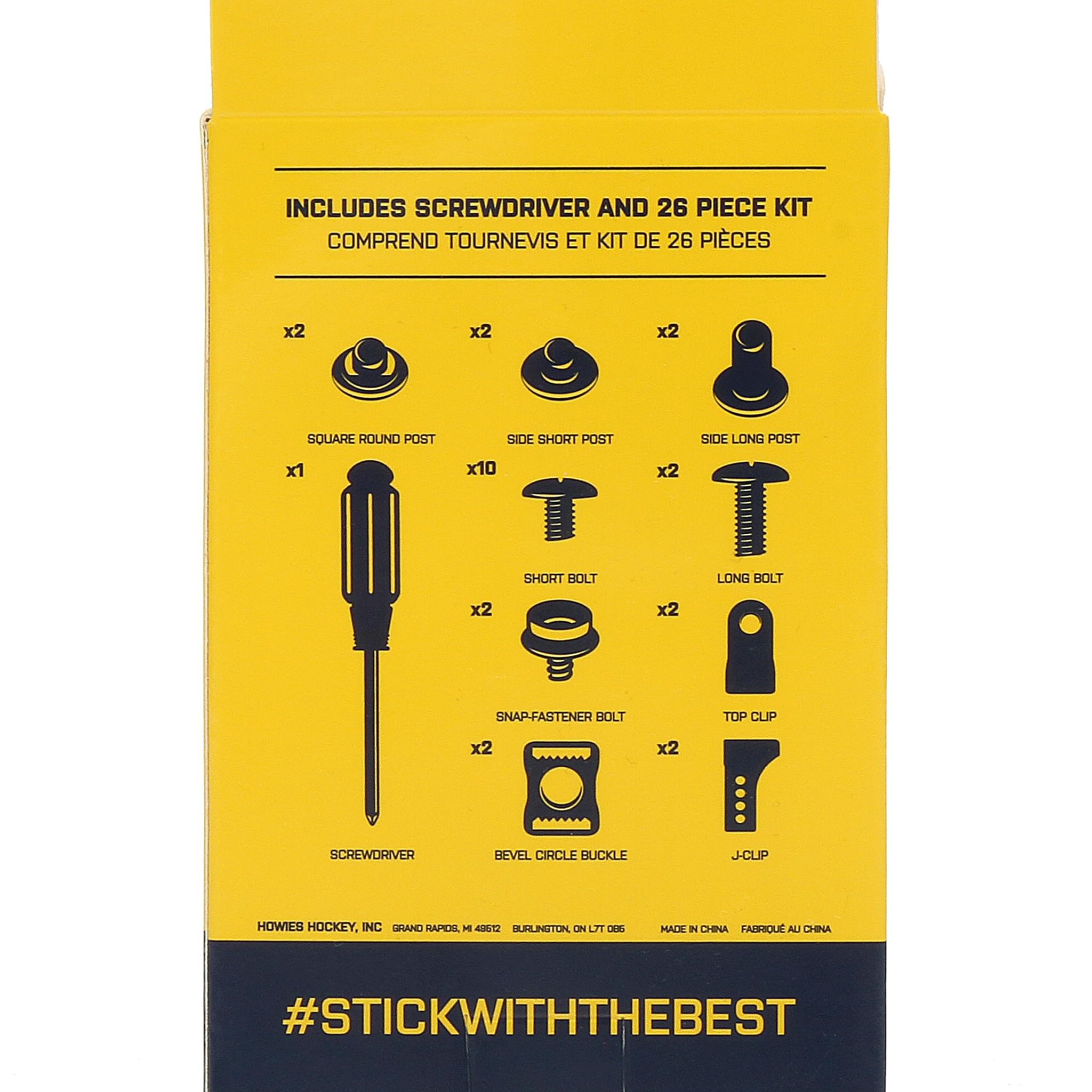 Howies kit components laid out for fast on-site helmet repairs during practice.