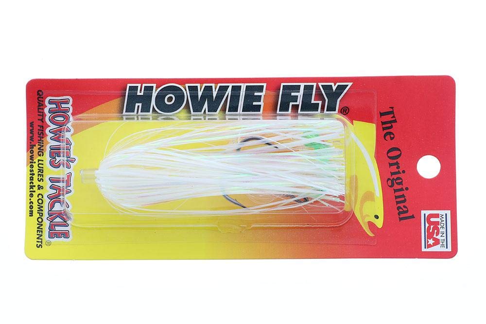 Howies Howie Rigged Flys in white, pulsating skirt lure for salmon and steelhead