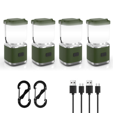 Hoxida LED camping lantern front view showing bright 2000LM for campsite illumination